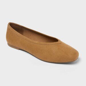 NEW Women’s Sammie Ballet Flats with Memory Foam Insole – A New day™ Tan